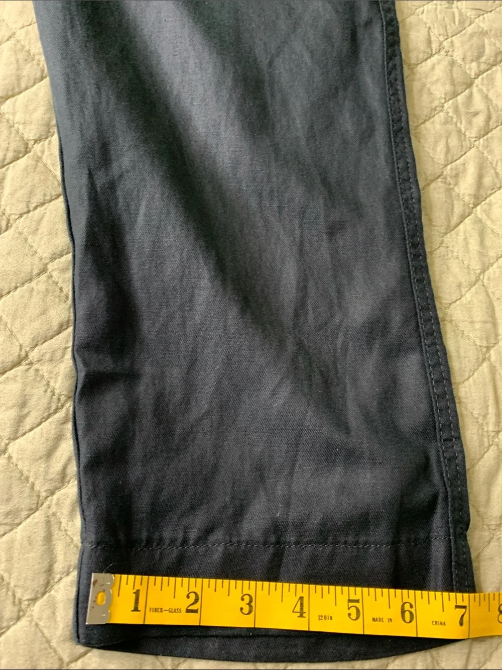 Banana Republic Linen, cotton lyocell, Black Cropped Tailored straight leg pant